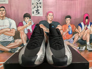 Adidas Black and Silver Basketball Sneakers