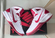 Nike Kobe 7 Basketball Shoes White and Red HD2010
