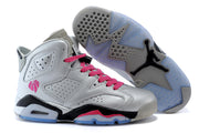 Air Jordan 6 High-Top Sneakers Silver Pink 543390-009