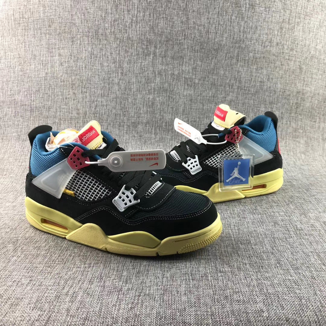 Union LA x Air Jordan 4 Off Noir Sneakers Black/Blue