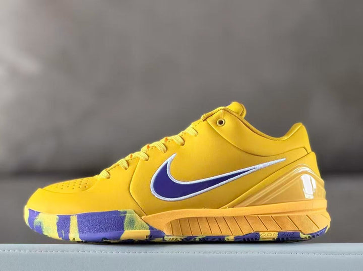 Nike Kobe 4 Basketball Sneakers Yellow Purple