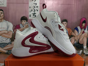 Nike White and Red Basketball Sneakers