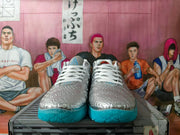 Nike Basketball Sneakers Silver with Turquoise Sole