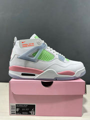 Air Jordan 4 Retro White Pink Green Sneakers IB7068-100