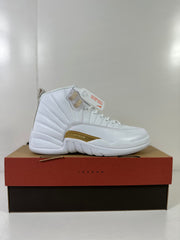 Jordan Air Jordan 12 Retro Phantom White Metallic Gold Sneakers