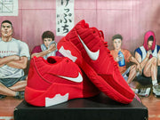 Nike Red and White Basketball Sneakers