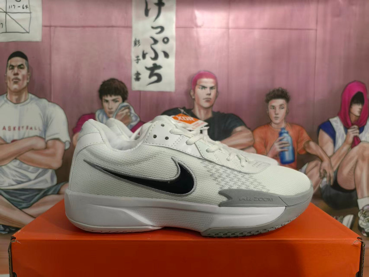 Nike Zoom White and Grey Basketball Shoes