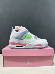 Air Jordan 4 Retro White Pink Green Sneakers IB7068-100