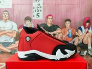 Jordan Red and Black High-Top Basketball Sneakers