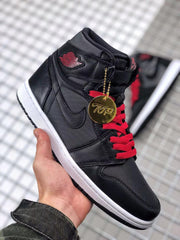 Jordan Air Jordan 1 High OG Black Satin Black/Red Sneakers