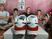 Nike Basketball Sneakers White Dark Blue Red