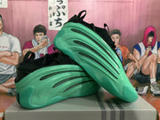 Green Basketball Sneakers with Black Details
