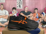 ASICS Black and Orange Basketball Shoes