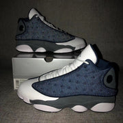 Air Jordan 13 Flint Navy Blue and White Sneakers