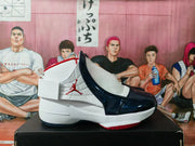 Jordan White Blue Basketball Sneakers