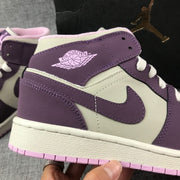 Jordan Air Jordan 1 Mid Kids' Sneakers White and Purple
