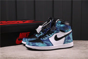 Jordan Air Jordan 1 Tie-Dye High-Top Sneakers Blue Black White