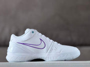 Nike Kobe 4 Low Basketball Shoes White Purple Charlotte