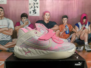 Puma Melo Basketball Shoes Silver Pink