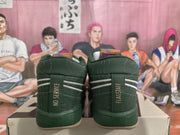 Nike Green Low-Top Sneakers with Swoosh and Gum Sole