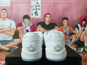 White Low-Top Sneakers with Perforated Panels