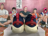 Blue and Red Basketball Sneakers