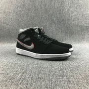 Air Jordan 1 Mid Black Grey Red 554724-060 Sneakers
