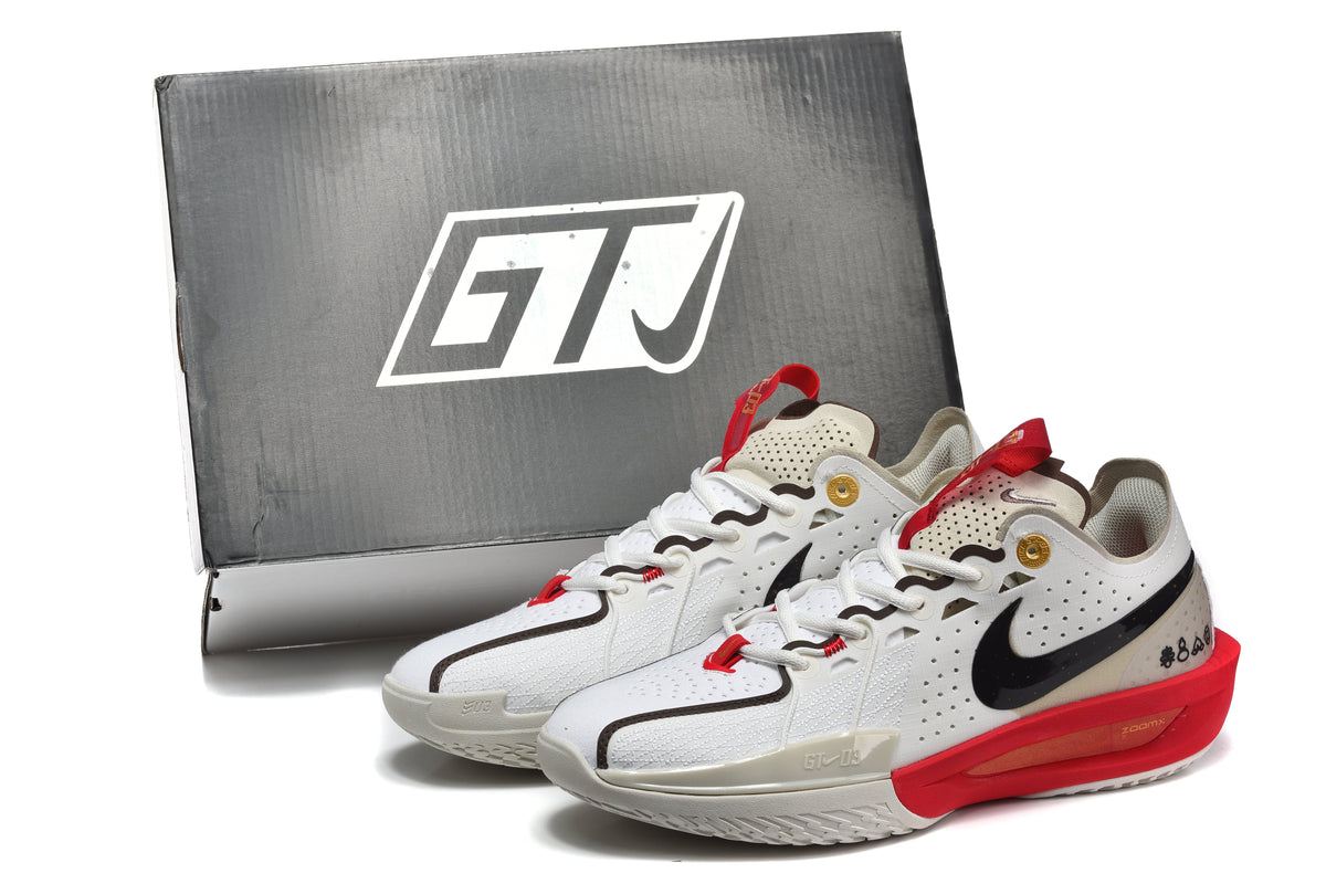 Nike GT Cut 3 Basketball Shoes White Red DV2918-103