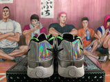 Nike Neon Green and Silver Sneakers