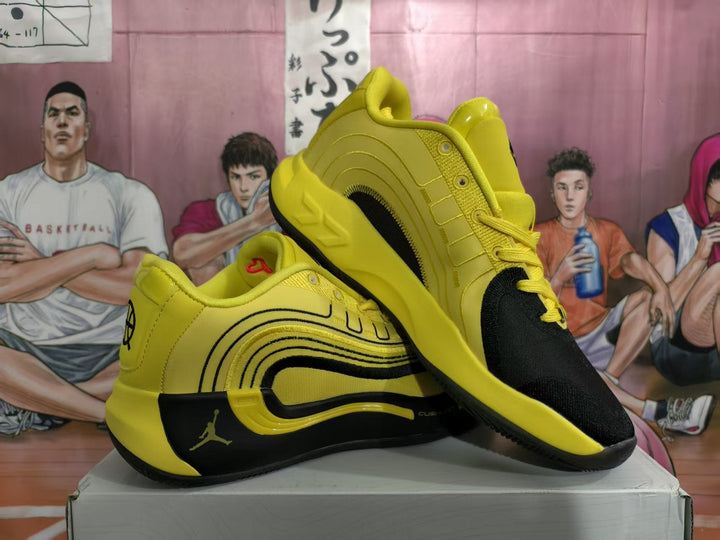 Jordan Q54 Basketball Sneakers Yellow and Black