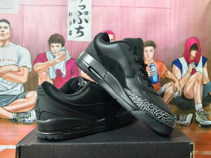 Jordan Air Jordan 3 Black Low-Top Sneakers