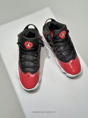 Jordan 6 Rings Black Red High-Top Sneakers