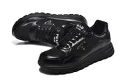 Prada Black Lace-Up Sneakers with Chunky Sole