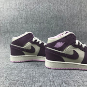 Jordan Air Jordan 1 Mid Kids' Sneakers White and Purple