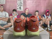 Nike Orange-Red Sneakers with Speckled Green Sole