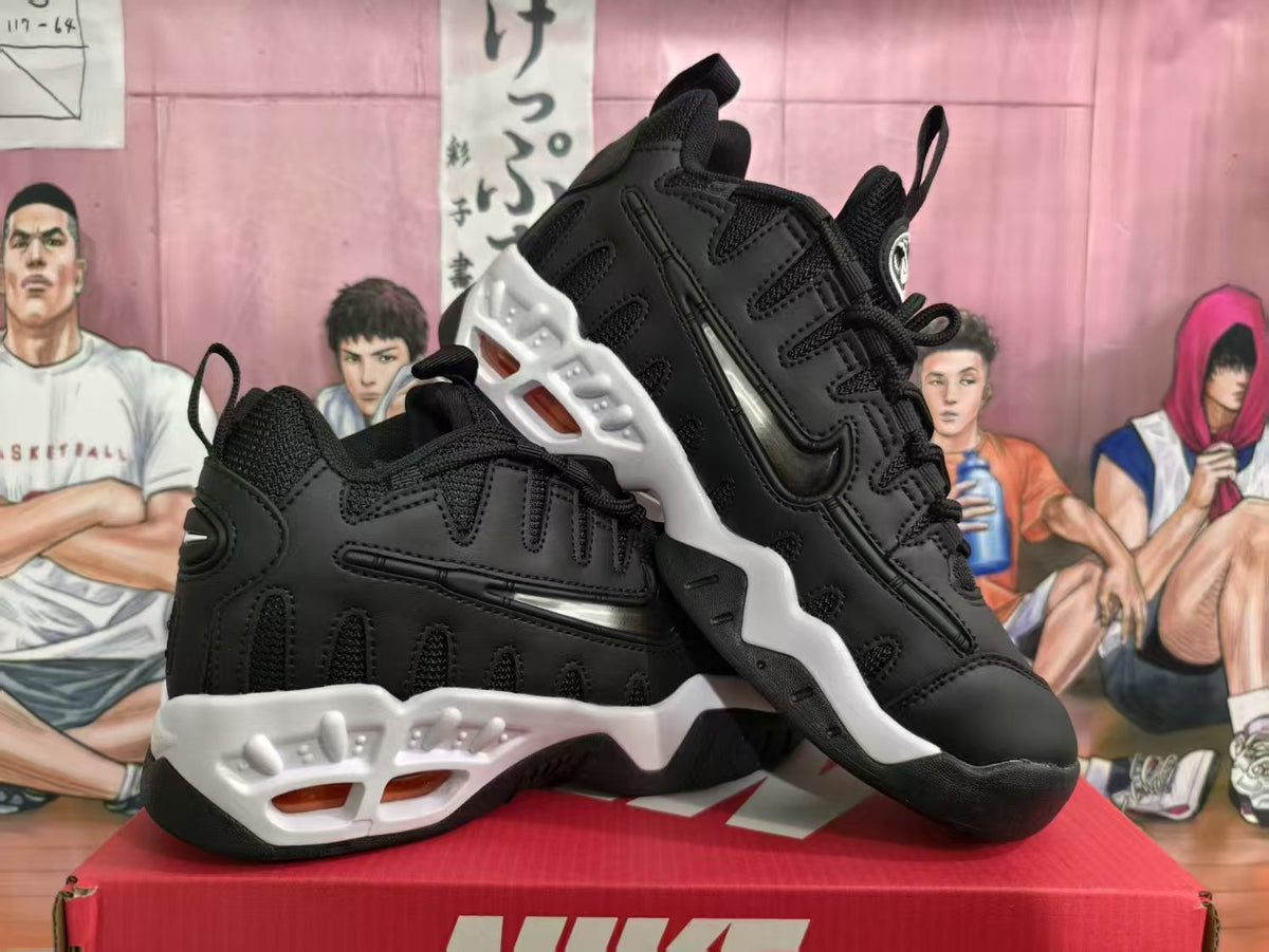 Nike Air More Uptempo Black and White Sneakers