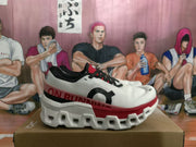 On White Black Red Running Sneakers