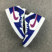 Jordan Air 1 Mid Blue Pink Sneakers 554724-451