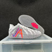 Nike Zoom Basketball Shoes, White Gray and Orange