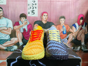 Nike Mismatched Yellow and Blue Sneakers