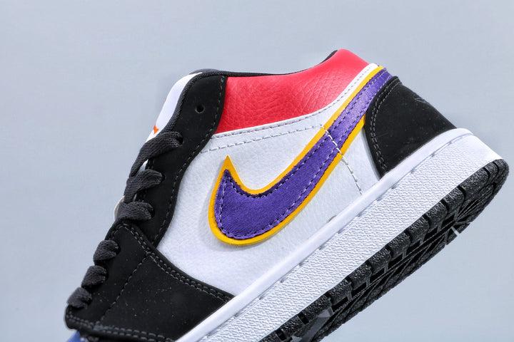 Jordan 1 Mid Sneakers Lakers Purple