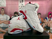 Jordan High-Top Sneakers White Black Red