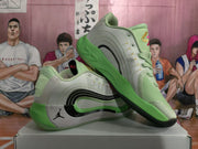 Jordan Basketball Sneakers Green and White
