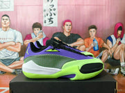 Jordan Purple Green Basketball Sneakers