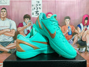 Nike Zoom Kobe 6 Basketball Shoes in Turquoise and Bronze