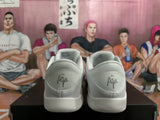 Nike White Basketball Sneakers with Silver Swoosh