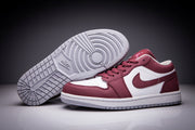 Jordan Air Jordan 1 Low White Burgundy Sneakers