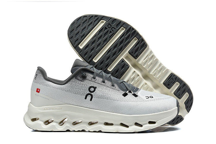 On Cloudmonster 3 Running Shoes, White and Grey