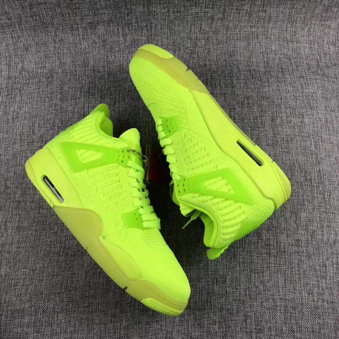 Jordan Air Jordan 4 Knit Fluorescent Green Sneakers