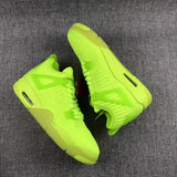 Jordan Air Jordan 4 Knit Fluorescent Green Sneakers